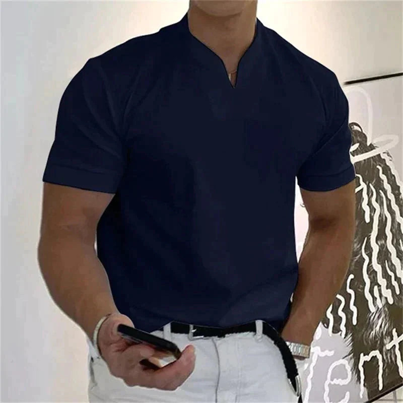 🔥2022 Venta caliente🔥Camiseta de fitness de manga corta de negocios para caballeros de hombre-1