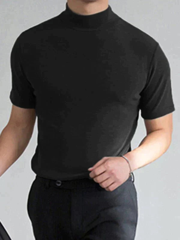 CAMISETA DE CUELLO ALTO SLIM FIT PARA HOMBRE🔥COMPRA 3 ENVÍO GRATIS🔥-2